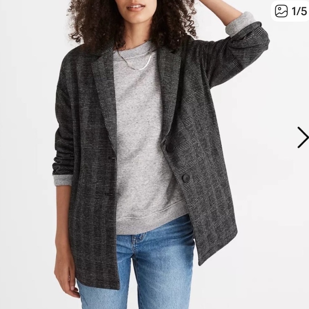 Madewell Glen Plaid Blazer